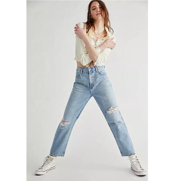 CITIZENS OF HUMANITY Marlee Relaxed Taper in Wash Moondust Size US 27 - Picture 13 of 13